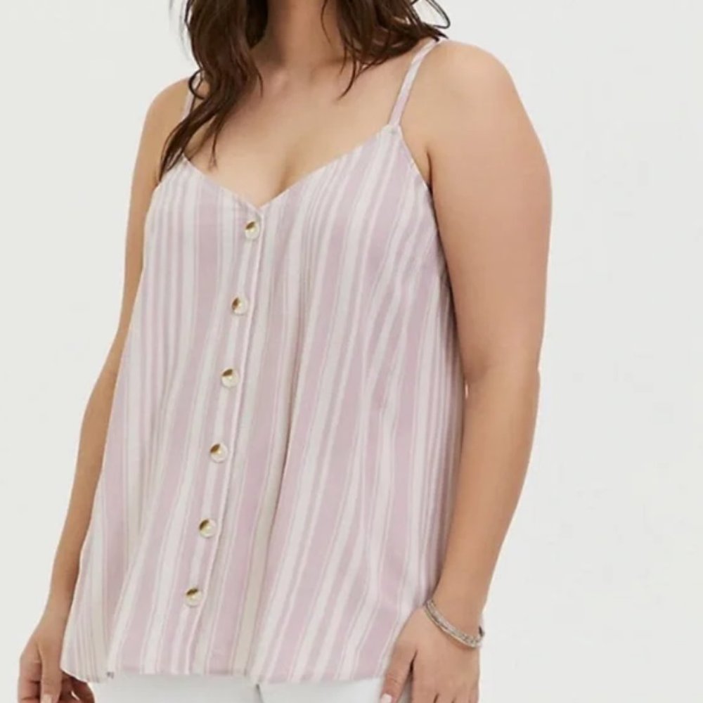 Torrid Striped Button Cami